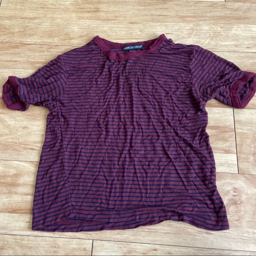 Burgundy American Dream striped shirt